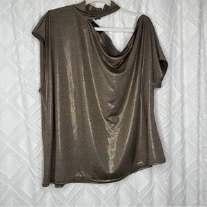 Halston metallic dress top XXL